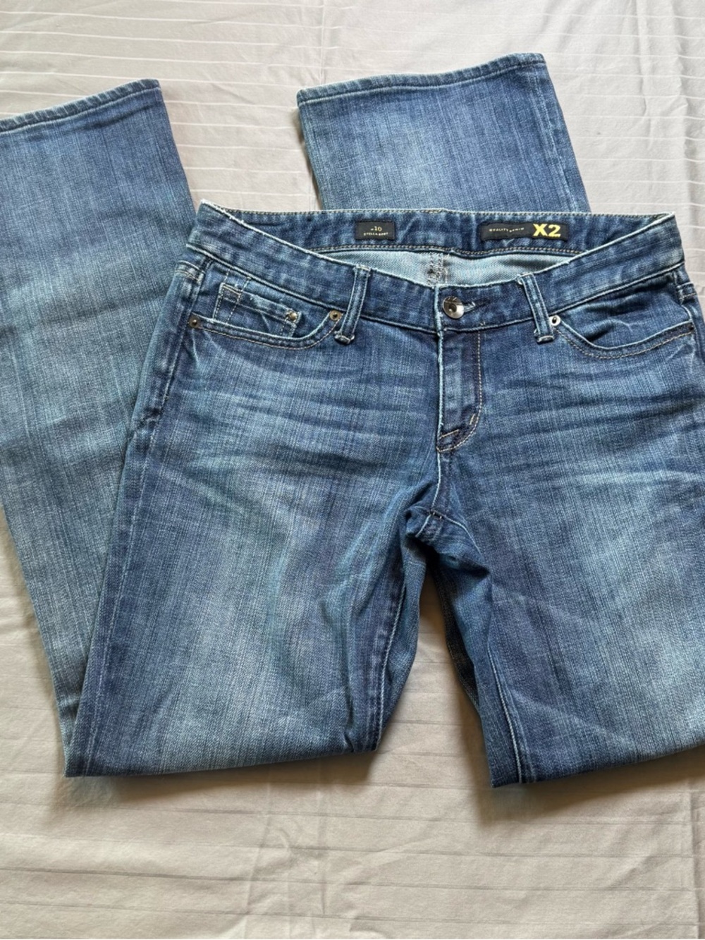 Express X2 Stella Boot Cut Denim Blue Jeans Women Size 6 READ